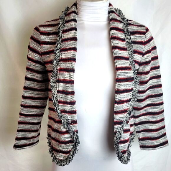 EXPRESS Striped Tweed Cropped Blazer - Picture 1 of 9
